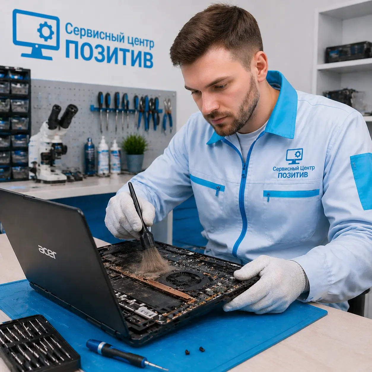 Чистка ноутбука Acer от пыли в Пензе | Замена термопасты