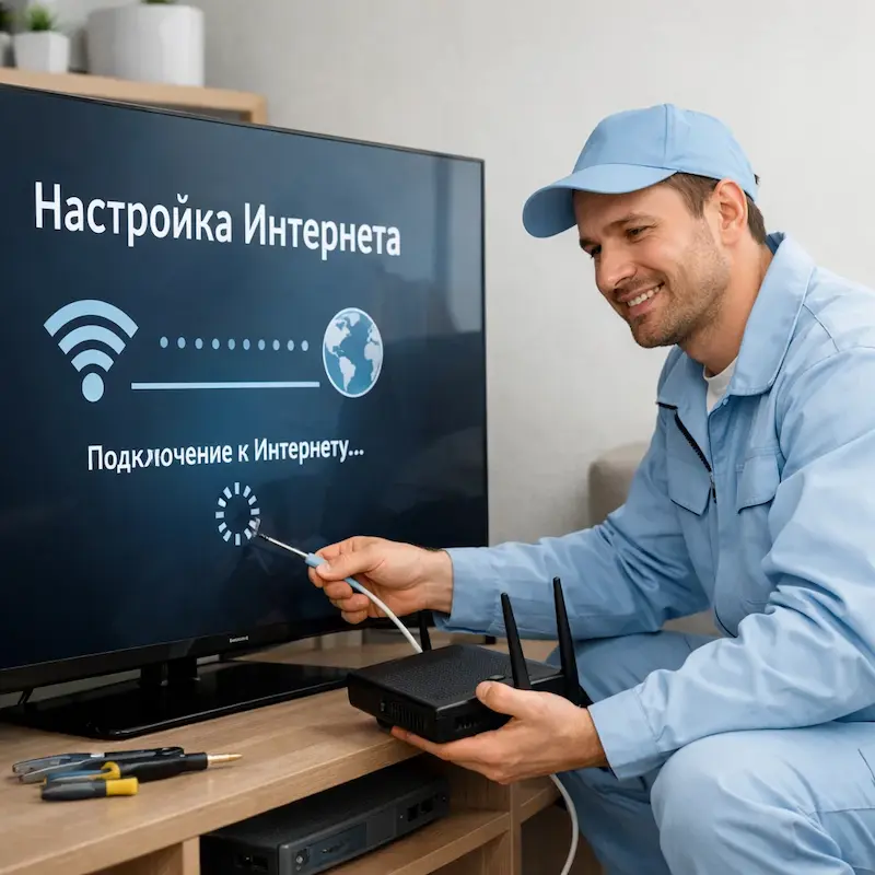 Настройка интернета на ТВ в Пензе
